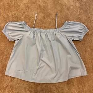Off the Shoulder Poplin Top